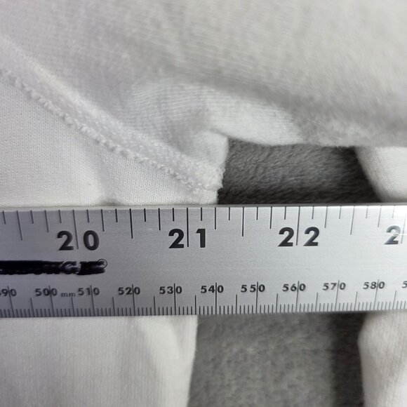 Womens Gap White Full Zip Hoodie Jacket Drawstring Cotton Polyester Blend Size L - Picture 5 of 7